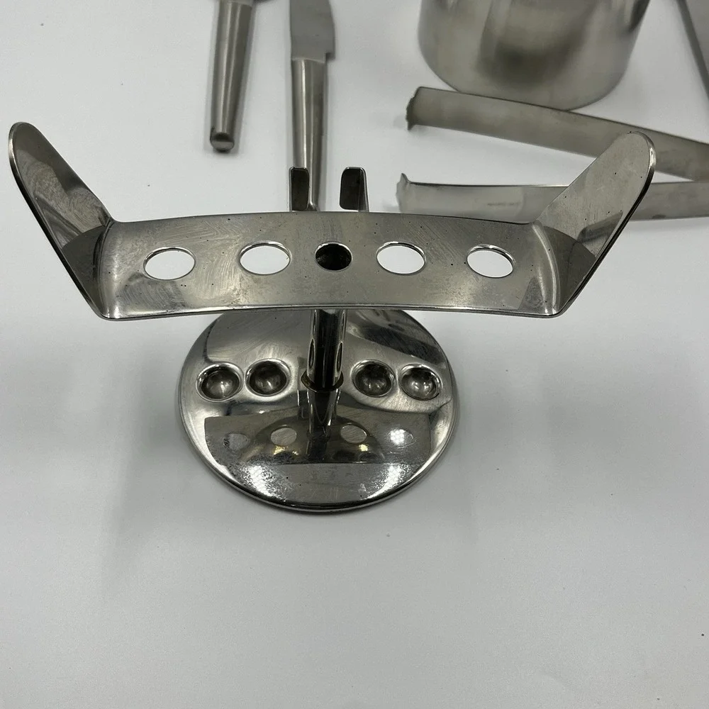 Crate & Barrel‎ Bar Tool Set Stainless Steel With Ice Bucket